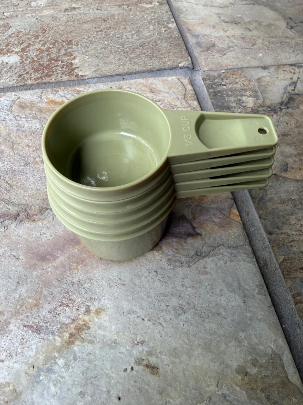 Tupperware Full Set Measuring Cups Full Set of 6 - Light Avacado Green